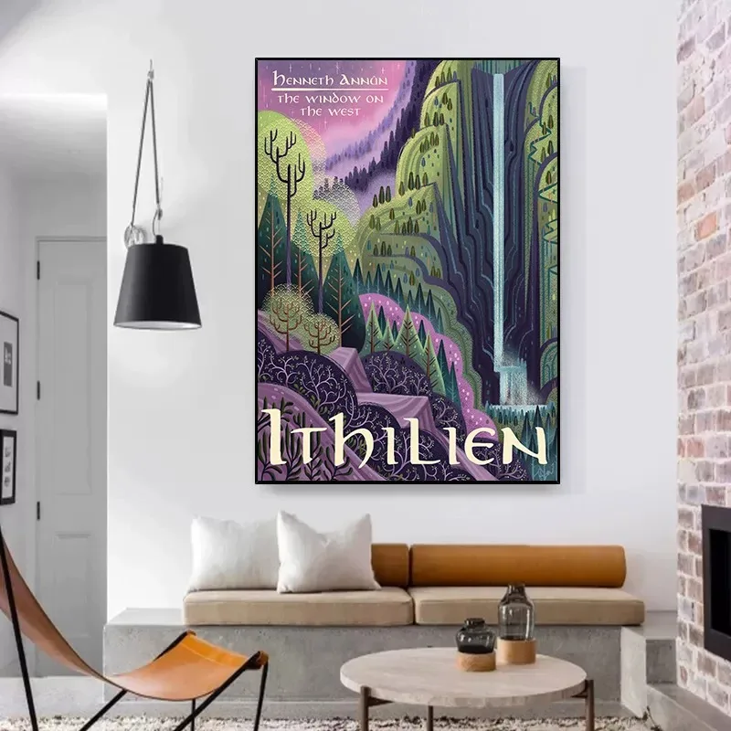 Abstract Ring Art Retro Travel Poster Canvas Painting Vintage Film Mordor Castle Lord Magic Wall Kid Bed Room Home Decor Picture vintage art poster