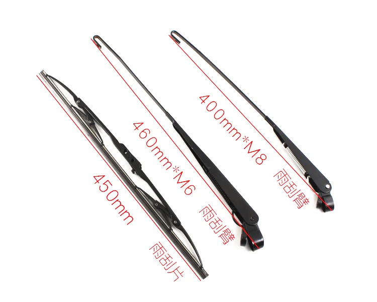 For forklift wiper wiper blade length 450mm arm 40 45cm motor interface M6 M8 high quality accessories