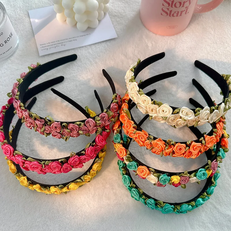 

Fashionable Floral Headband Original Design Fabric Flower Headband Handmade Headwear Romantic Hair Accessories