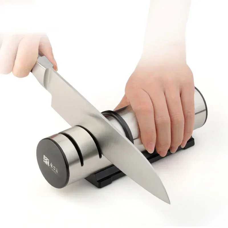 3-Stage Knife Sharpener – Diamond, Tungsten Steel & Ceramic Sharpening System | Kitchen Knife Honing & Grinding Tool 1