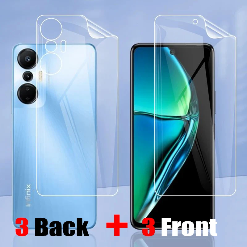 

6 шт. матовая Гидрогелевая пленка для Infinix Hot 20 20S, Защитная пленка для экрана для Infinix Note 12 Pro 4G 5G 2023, фотопленка