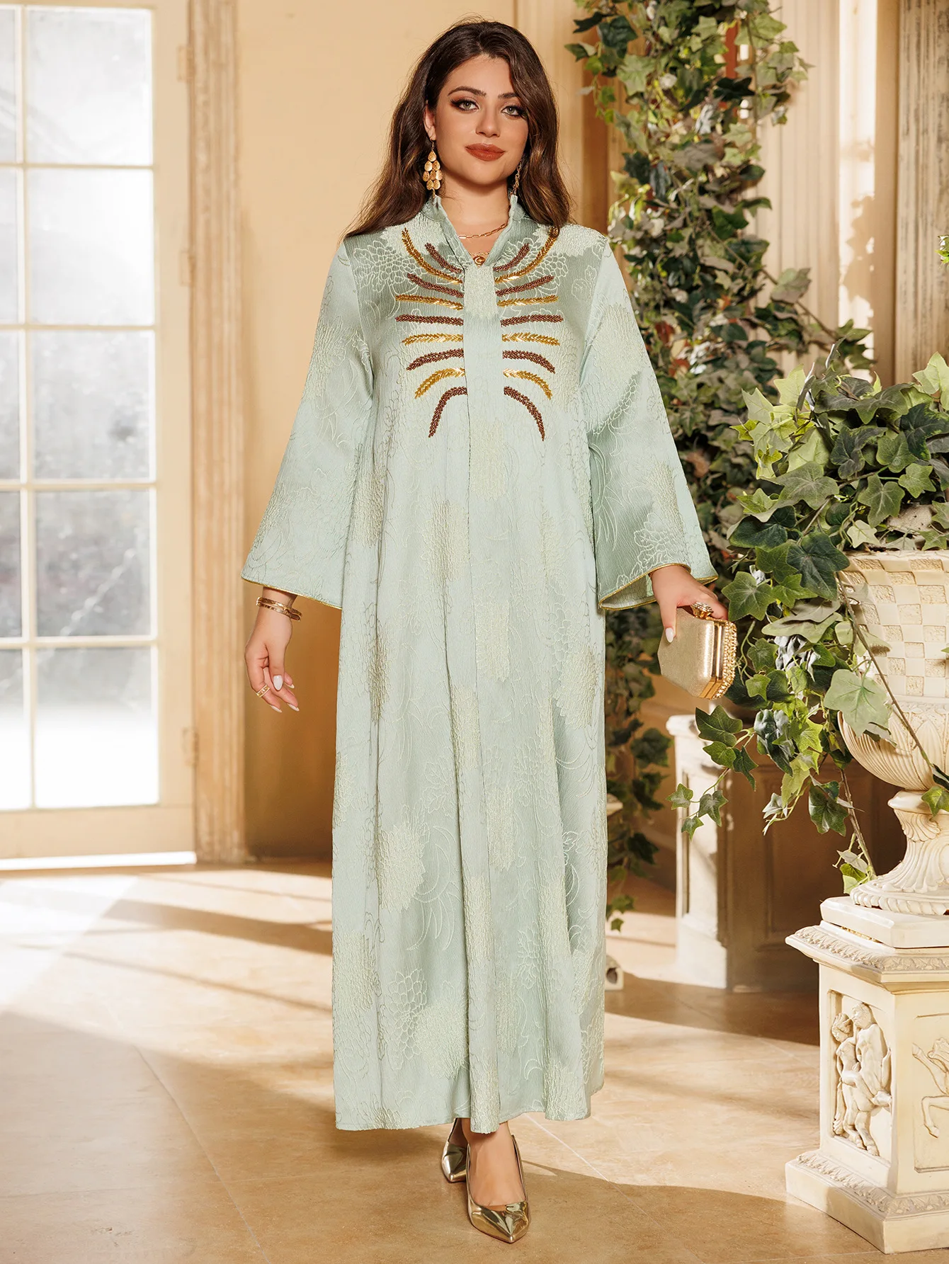 جلابية رمضان رداء عربي تقليدي، فستان عباية نسائي إسلامي فاخر للحفلات، زي حجاب، ملابس دبي السعودية التركية الإسلامية