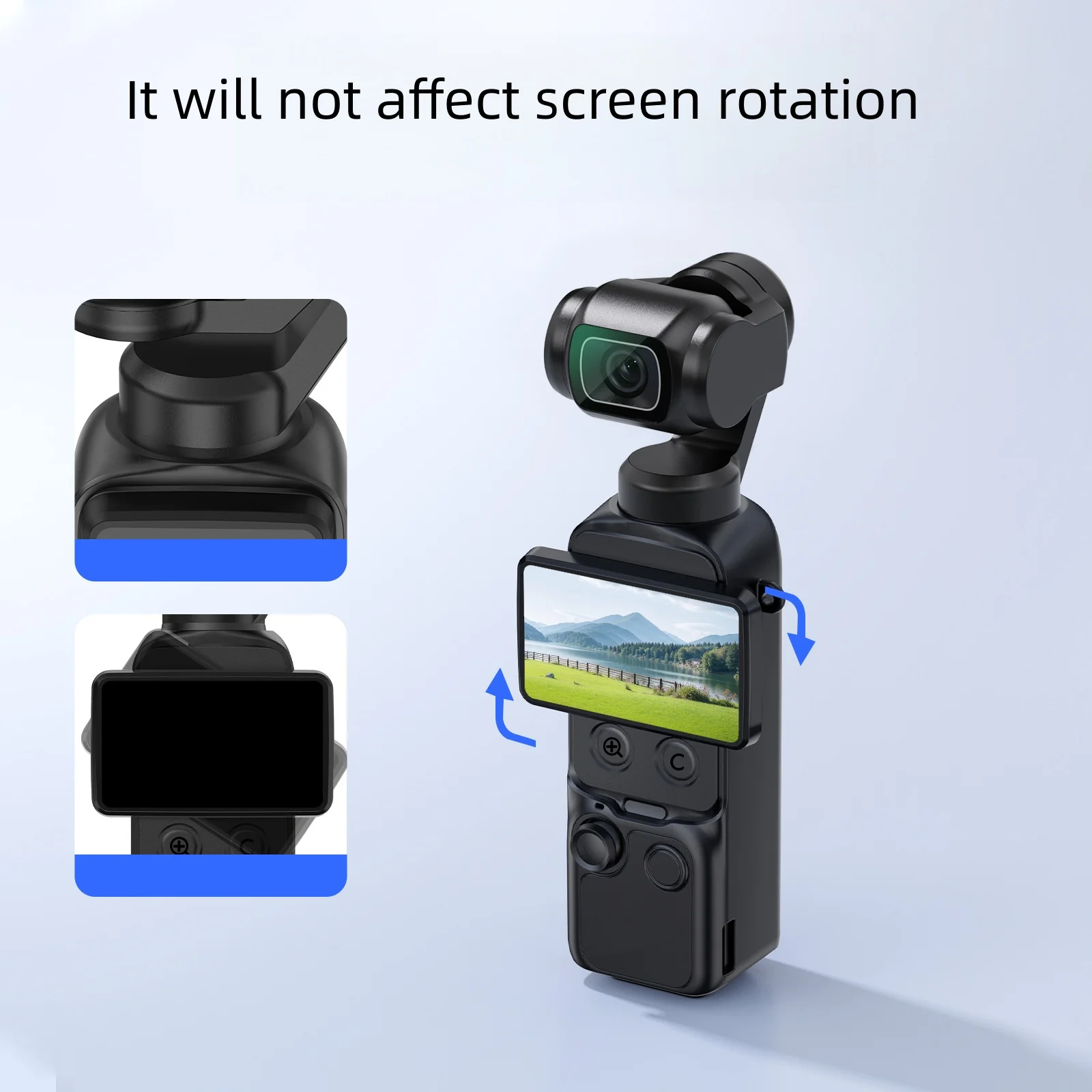 Housse de protection en silicone pour DJI Pocket 4, moulée précisément sur l'appareil