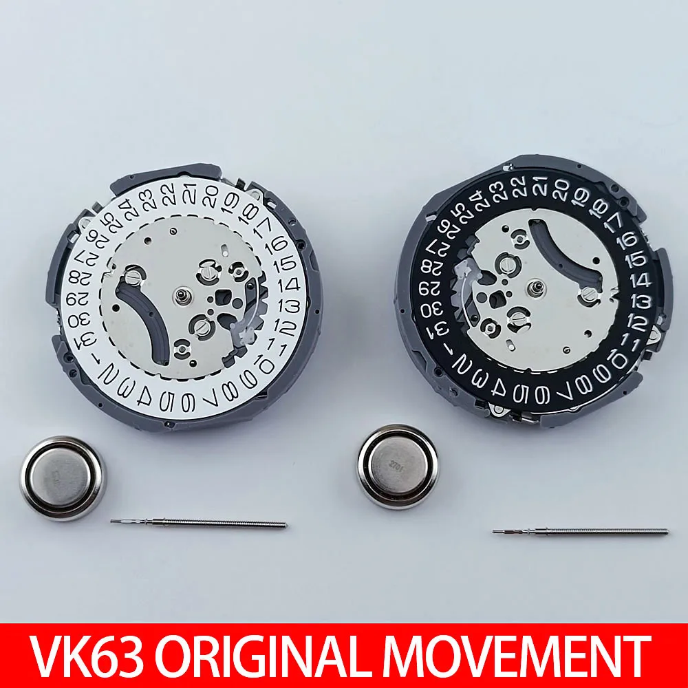 

VK63A VK63 Quartz Movement Date At 3 O'clock Chronograph Watch Movement w/Battey For VK SERIES VK63A VK63 Quartz Watch