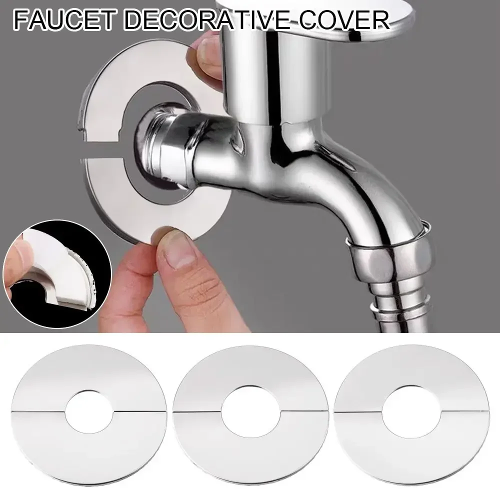 Bathroom-Pipe-Wall-Covers-Faucet-Decorative-Cover-Stainless-Steel ...