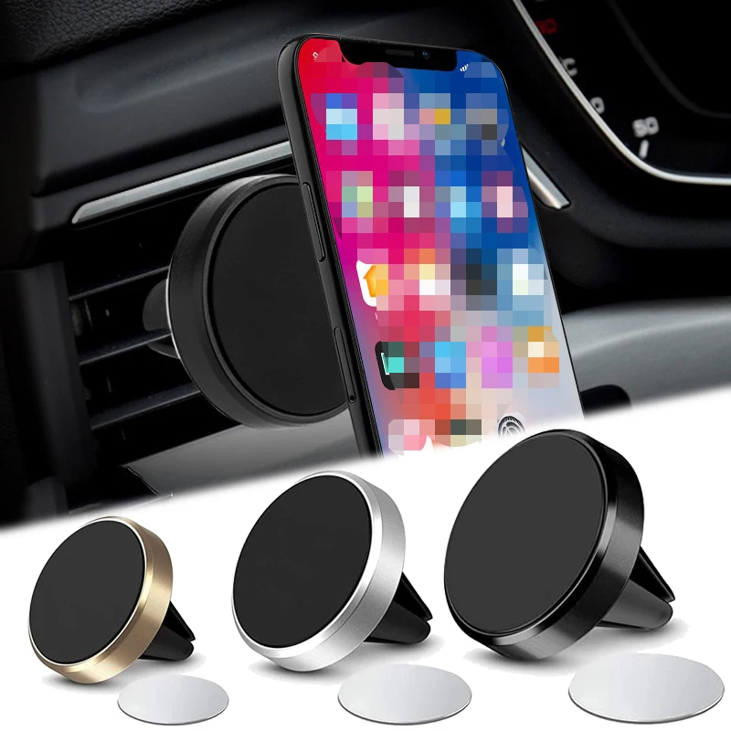 

Universal Magnetic Car Phone Holder Magnet Mount phone Stand Round Air Vent Car Cellphone Bracket car Interior Accessories