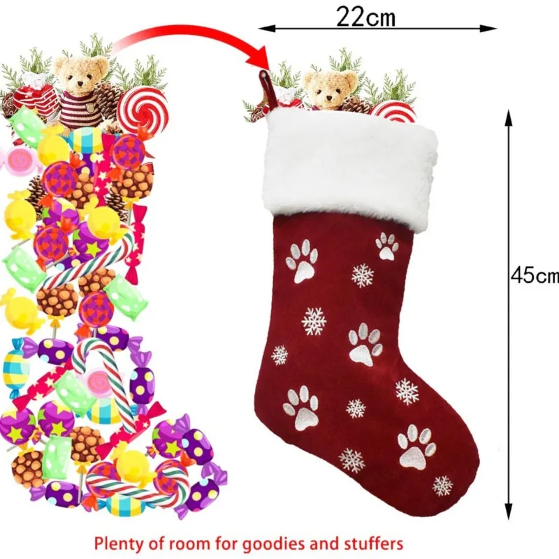 Christmas Gift Personalised Christmas Stocking Santa Sack Christmas Eve Bag Christmas Stocking Holiday Decorations Embroidery