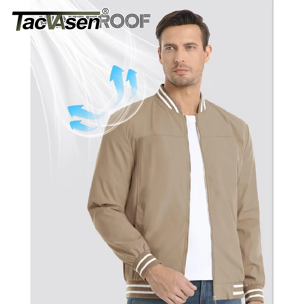 TACVASEN-سترة بيسبول غير رسمية للرجال ، خفيفة الوز...