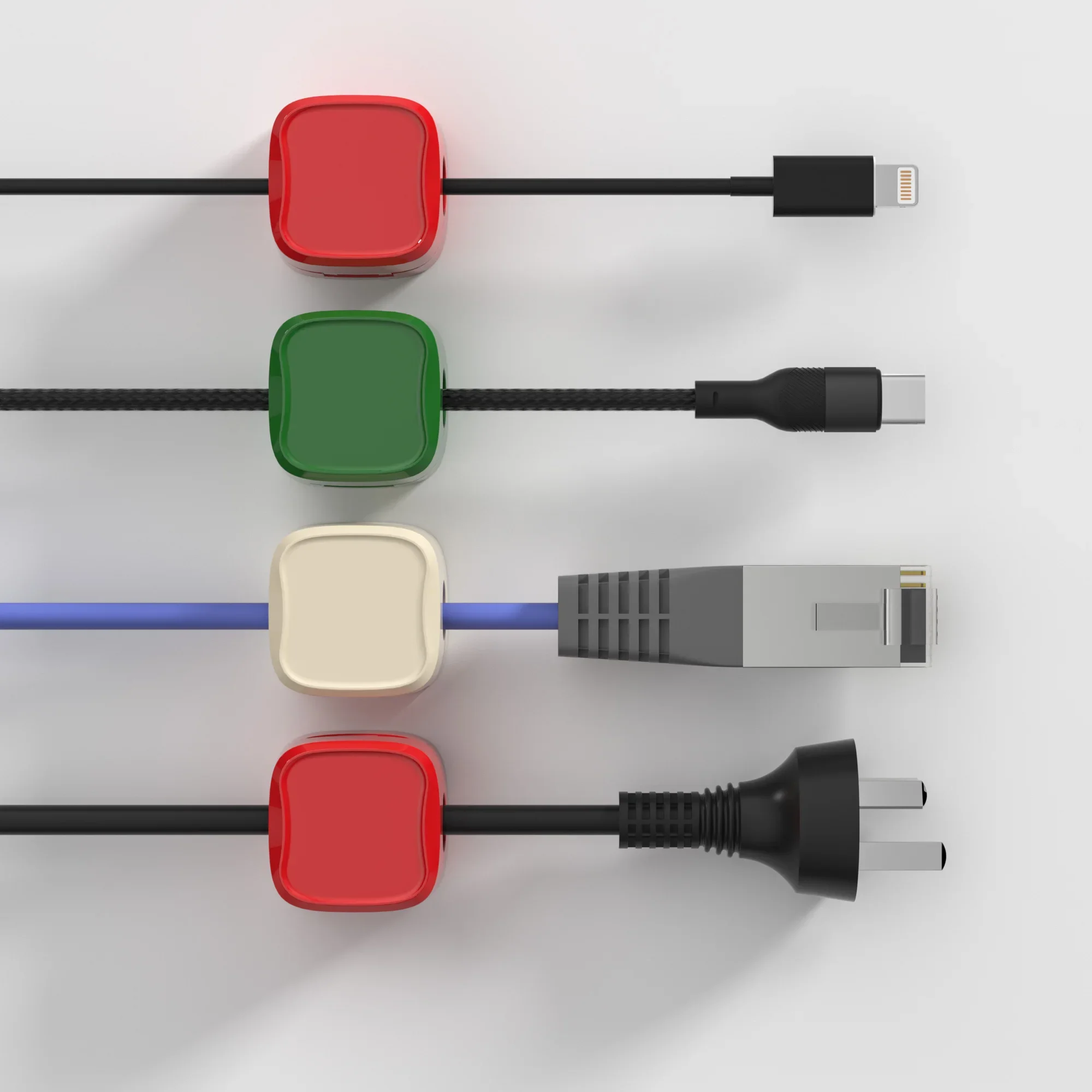 6pcs Cable Organizer Magnetic Plug Box Silicone Cable Winder Flexible Management Clips For Mouse Earphone Phone Data