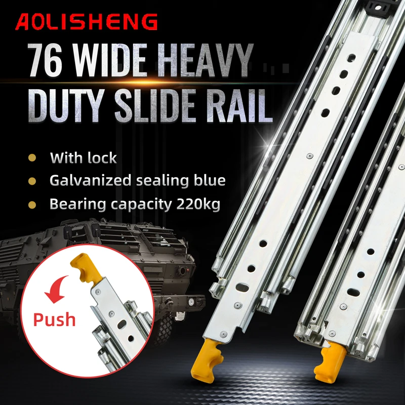 Aolisheng Heavy Duty Drawer Slides With Lock Full Extension Ball