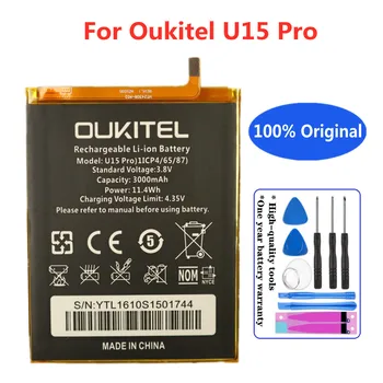 New Original U15 pro 3000mAh Battery For Oukitel u15 pro 5.5inch High Quality Mobile Phone Replacement Battery Batteries + Tools