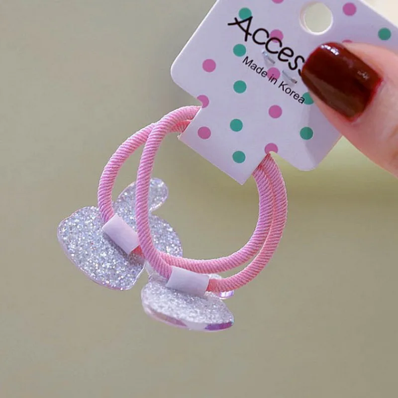 1set Kinder Cartoon Kaninchen Delphin Haar Gummibänder Nette Bogen Haar Krawatte Seil Für Baby Kleine Blume Scrunchie Mädchen haar Zubehör – Detail 4