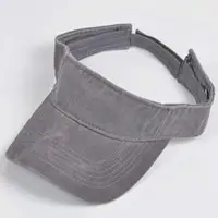 Vintage 100%cotton Washed Dye Dad Visor Cap Men Women Sun Visor Hat Khaki Navy Black Grey Orange White Head Size 58cm Adjustable 2