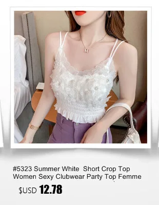 #5324 Black White Knitted Crop Top Women Tight Stretch Tank Tops Spliced Gauze Sexy Tops For Women Clubwear Bow Backless Summer