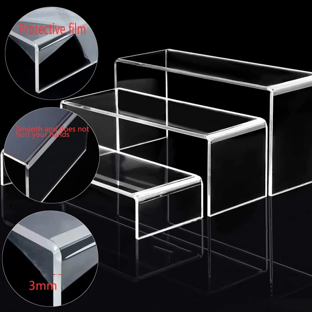 Acryl Display Stufen - Transparente Präsentationsständer 2 Stück