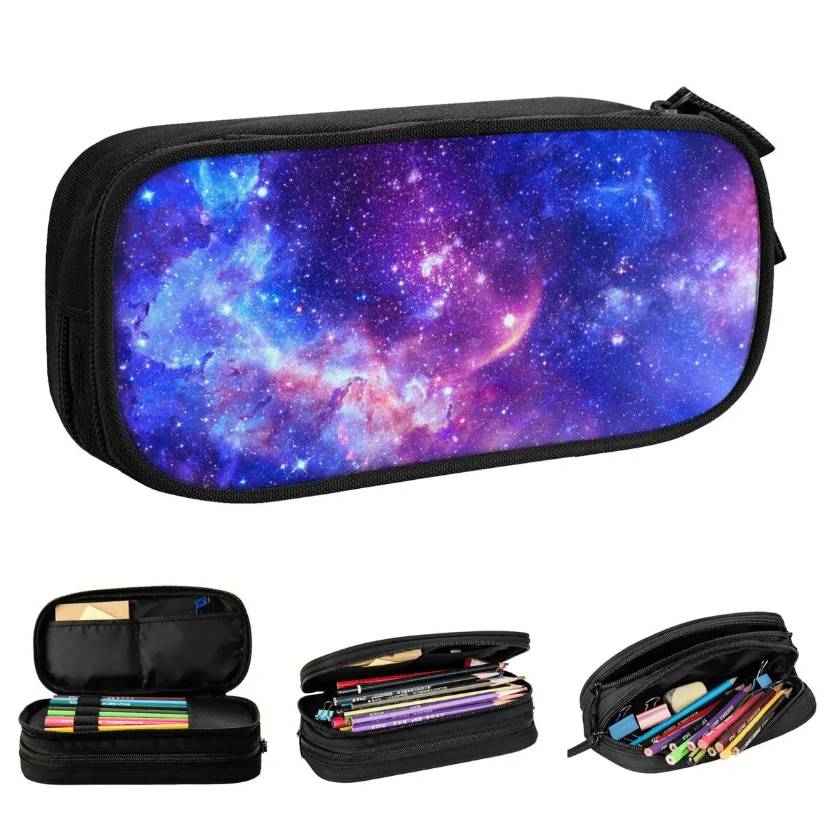 Estuches de de espacial del noche estrellada, nebulosa, bolsa de lápices, bolsas de gran capacidad, suministros escolares, regalos, papelería| | - AliExpress