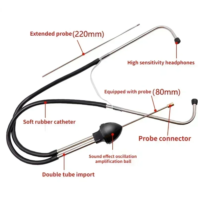for Car Repair Tool Car Cylinder Stethoscope Mechanics Stethoscope Car Engine Block Diagnostic Automotive Hearing Tool 3
