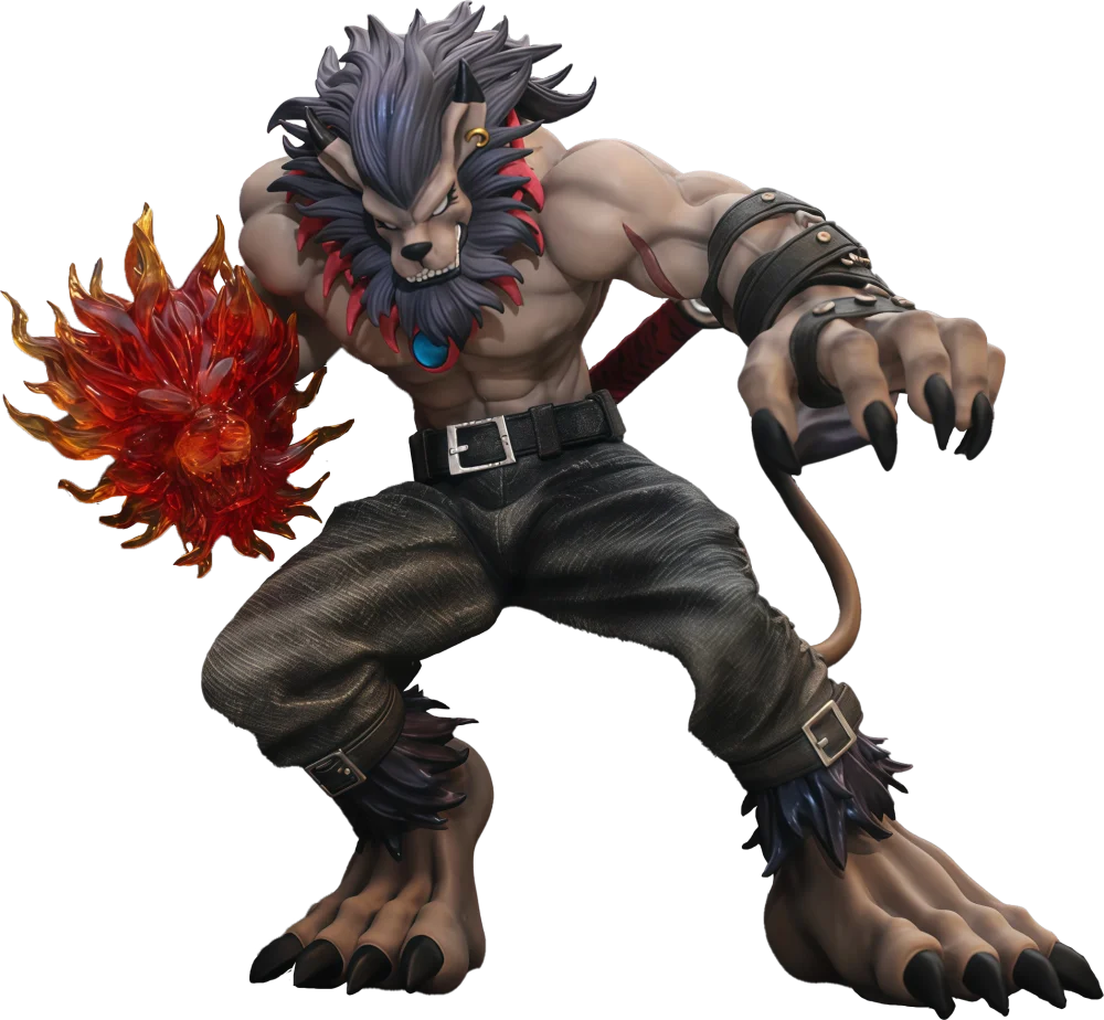 Soar Studio デジモン レオモン 完全に塗装された PVC スタチュー