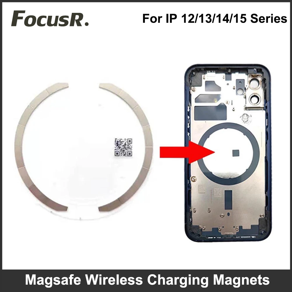 5 Stück magsafe kabelloses Lade magnet Ring modul für iPhone 15 14 13 Pro  Max Rückseite Gehäuse Abdeckung Glas Reparatur Ersatzteile - AliExpress