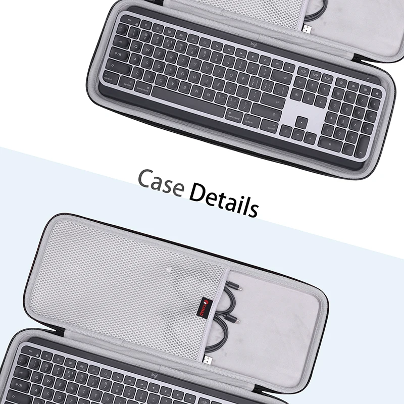 Xanad-eva Hard Case para Logitech mx Mecânico Teclado Iluminado sem Fio Bolsa de Armazenamento - Imagem 2