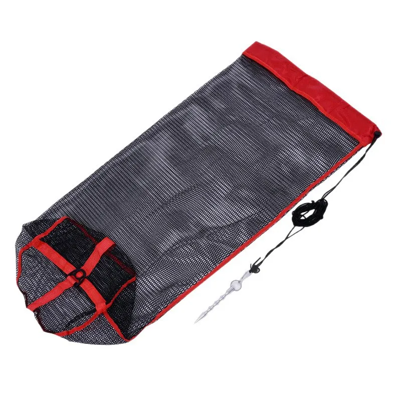 Portable Fishing Net for Crayfish Shrimp Landing Bucket Woven Collapsible Traps Mouth Meshes Bags with Bundle Fishing 
Cage