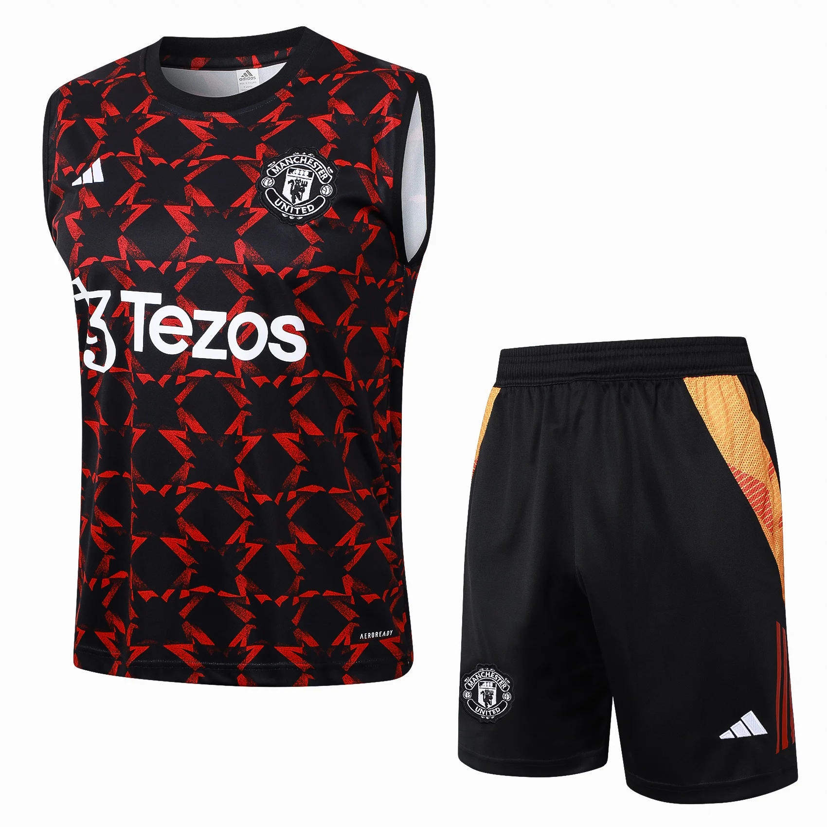 Adidas Football Shoes Sleeveless Jersey Set Men Iconic Ergonomic Stylish Comfortable Modern Sleeveless Jersey Set Mint Green