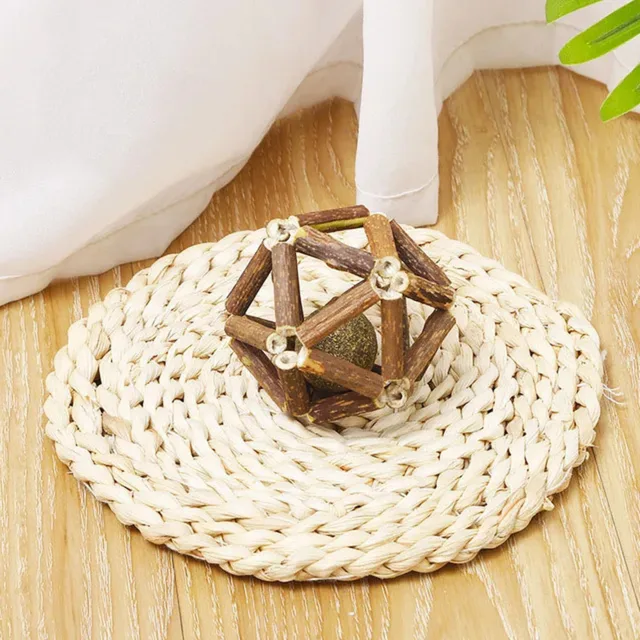 Catnip Ball Cat Interactive Toy For Kitten Matatabi Polygonum Cleaning Cats Teeth Healthy Catnip Wooden Balls Pet supplies 6