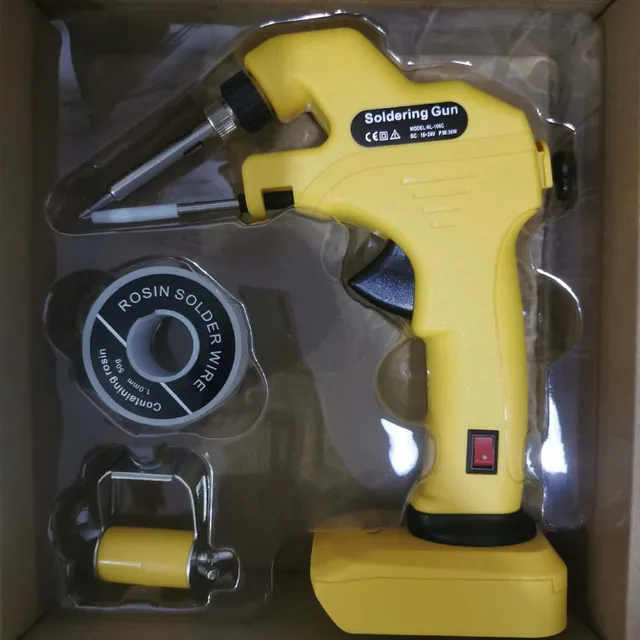 Cordless Soldering Iron Kit for DeWALT 18V 20V Battery, 30W Auto Feed