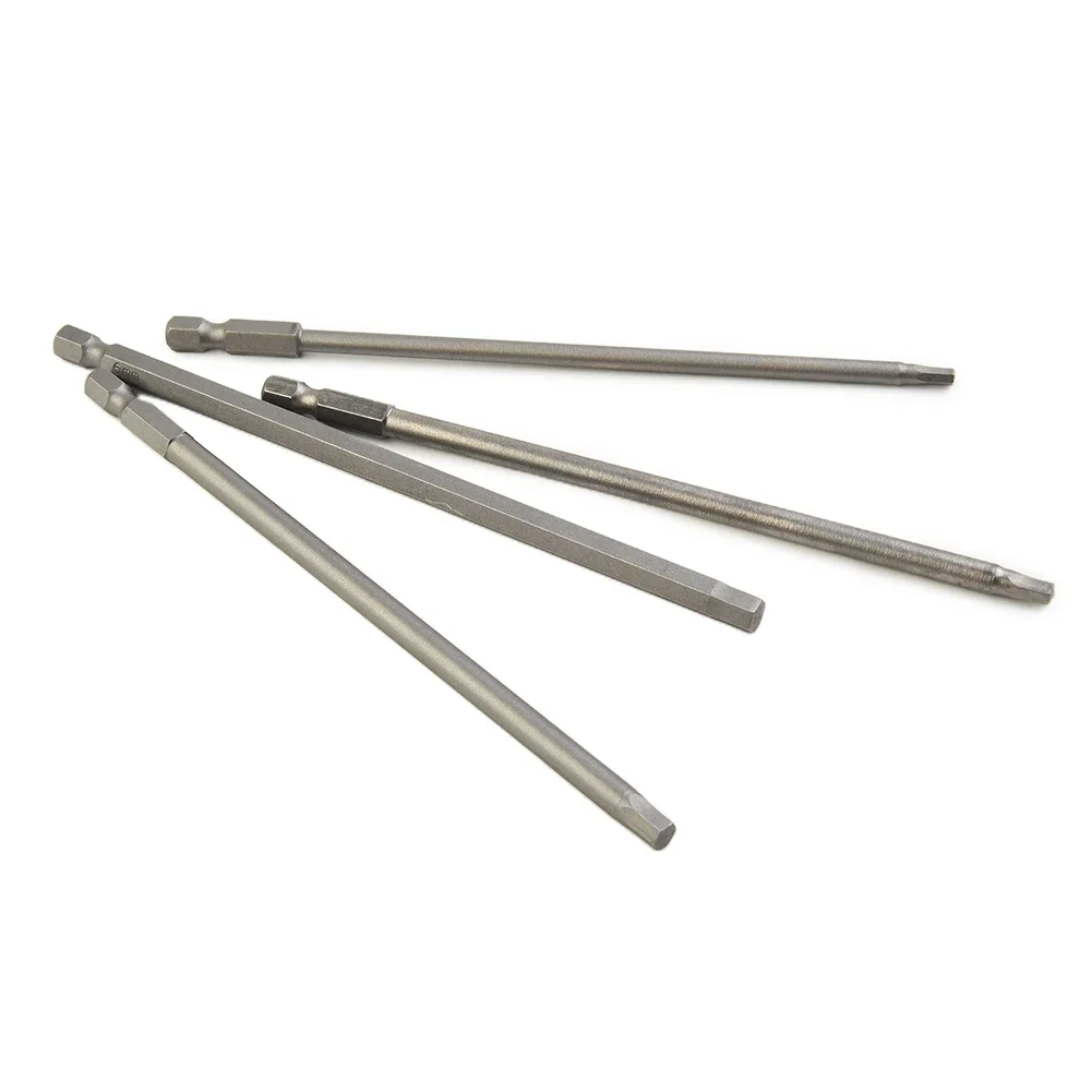 

Hex Screwdriver Bits 4pcs Magnetic Head Screwdriver Bits High Quality 150mm Long Shank For 1/4 Hex Drive (3/4/5/6mm)