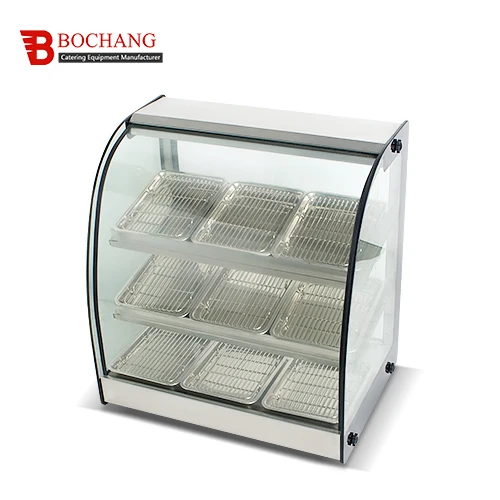 Curved Glass Electric Warming Showcase