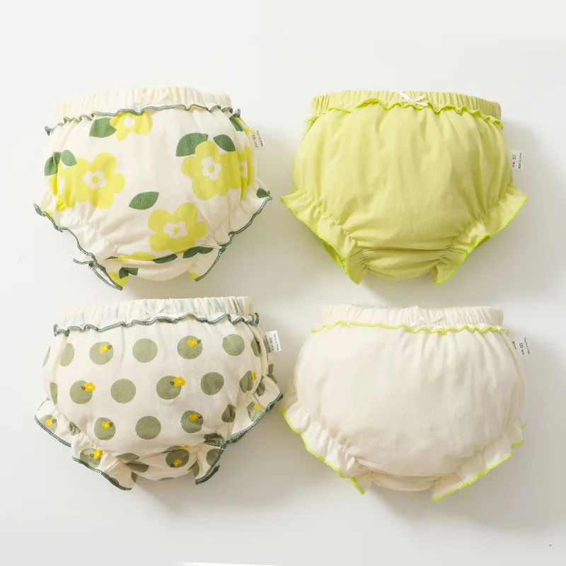 Baby Girls Panties 4 Pcs/Set Pure Cotton Soft Breathable Kids Pants Children Underwear For Girl baby cotton panties