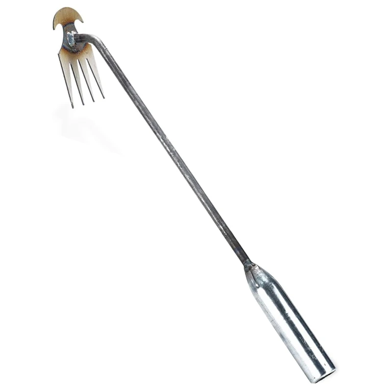 

Iron Weeding Tool 4 Teeth Hand Weeder, Dual Hand Remover For Garden Yard Farm Weed Removal