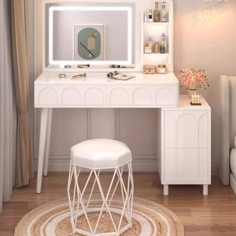

Modern Simple Dressing Table Girls Princess Drawer Makeup Dressing Table Mirror Storage Toaletka Z Lustrem Salon Furniture