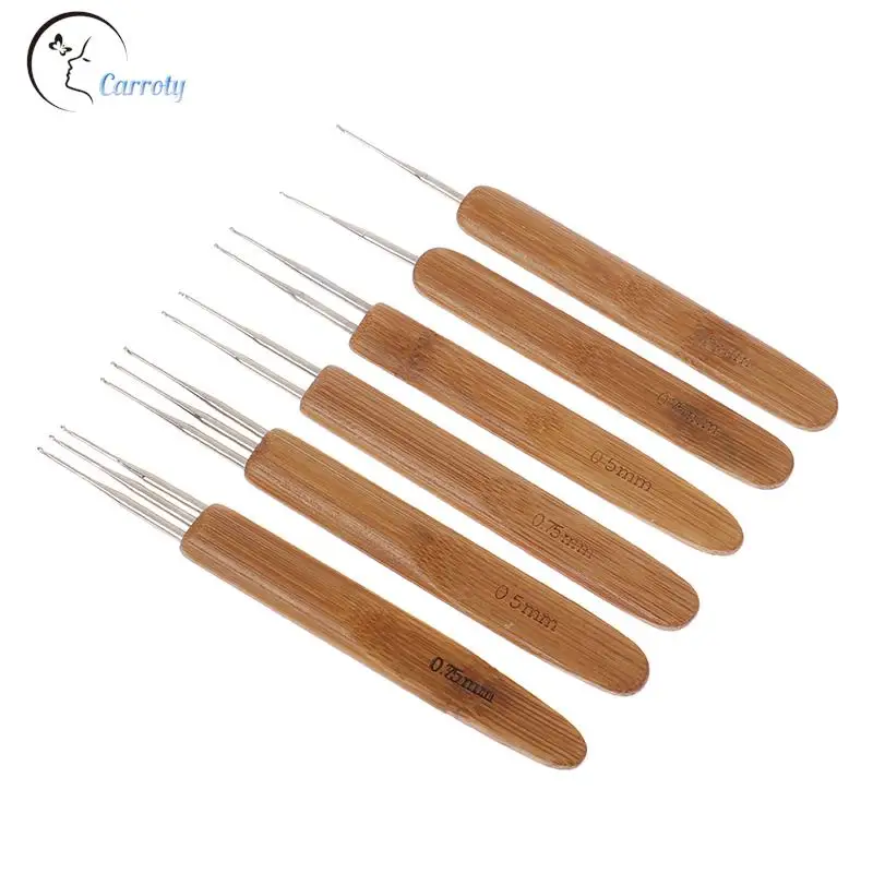 

3Pcs Dreadlock Needle for Braid 0.5Mm 0.75Mm Natural Bamboo Dread-Lock Hair Weaving Tool Crochet Hook Dreads Loc