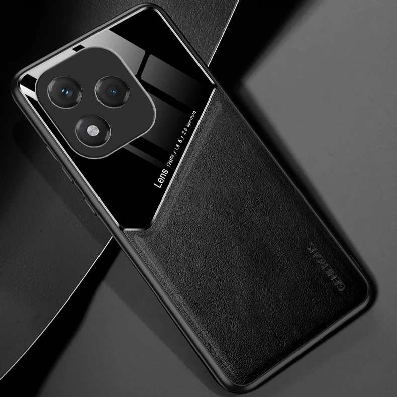 Elegant Leather Texture Shockproof Case with Magnetic Suction Holder