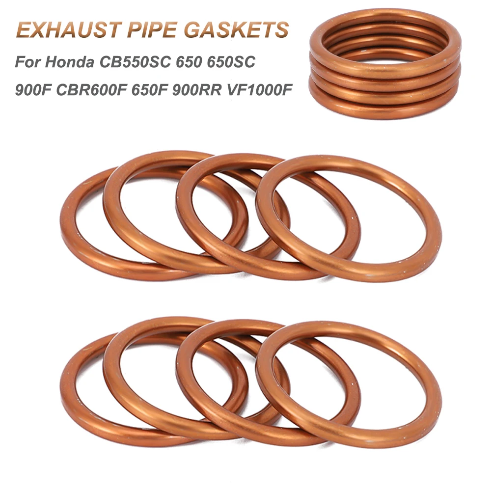 Exhaust Gasket For Honda CB550SC 650 650SC 900F CBR600F 650F 900RR VF1000F 1000R 4/8/12Pcs Exhaust Pipe Gaskets Kits