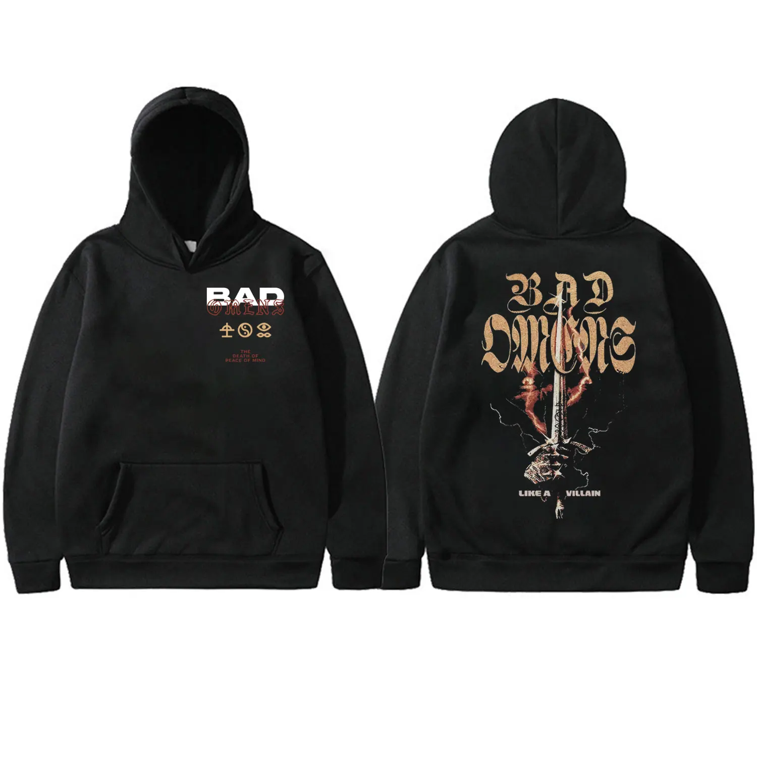 

Bad Omens Band Concrete Forever Concert Tour Print Hoodie Fashion Rock Vintage Sweatshirts Unisex High Quality Fleece Pullovers