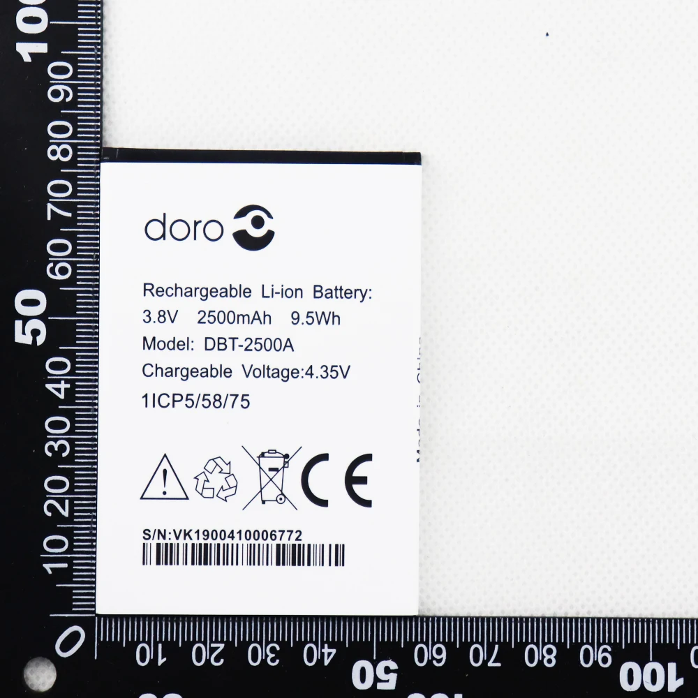 2022 date 2500mAh battery for Doro 8035 Cell Phone DBT-2500A