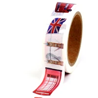 2023 NEW 1PC 10M Decorative Vintage London Pattern Paper Washi Tape for Planner Adhesive Masking Tape Cute Stationery 2