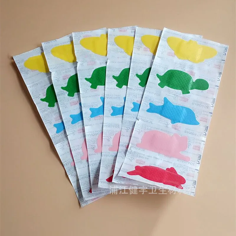 30pcs/lot Baby Bandages Band Aid Cute Cartoon Patterned Wound Plaster Adhesive Breathable Hemostasis Patch for Children Bandaid 6