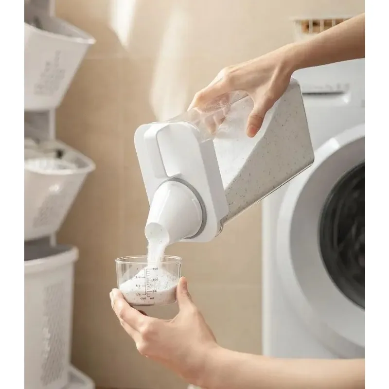 Laundry Powder Storage Box Bathroom Laundry Detergent Storage Tank Transparent Box Home Furnishings