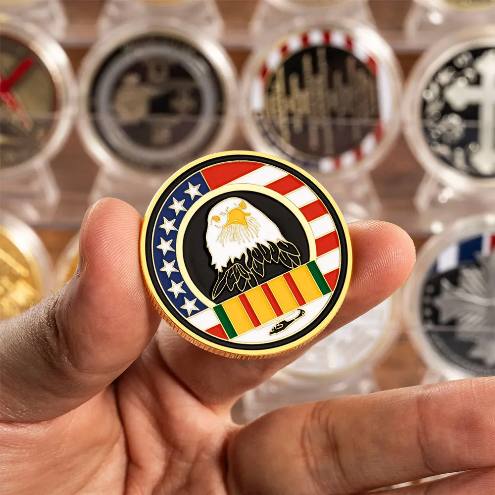 2001 年 9 月 11 日アメリカン ヒーローズお土産コイン金メッキ白頭