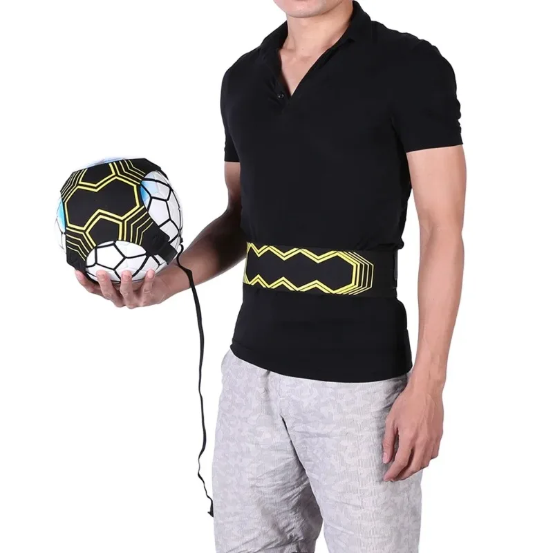 Soccer Ball Solo Trainer Children Auxiliary Circling Belt Adjustable Football Kick Trainer Nylon Cloth Elastic Band Fitness Tool view 4
