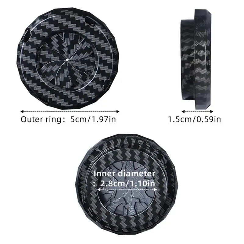 Carbon Fiber Ignition Button Protective Cover - Sleek Interior Car Decoration