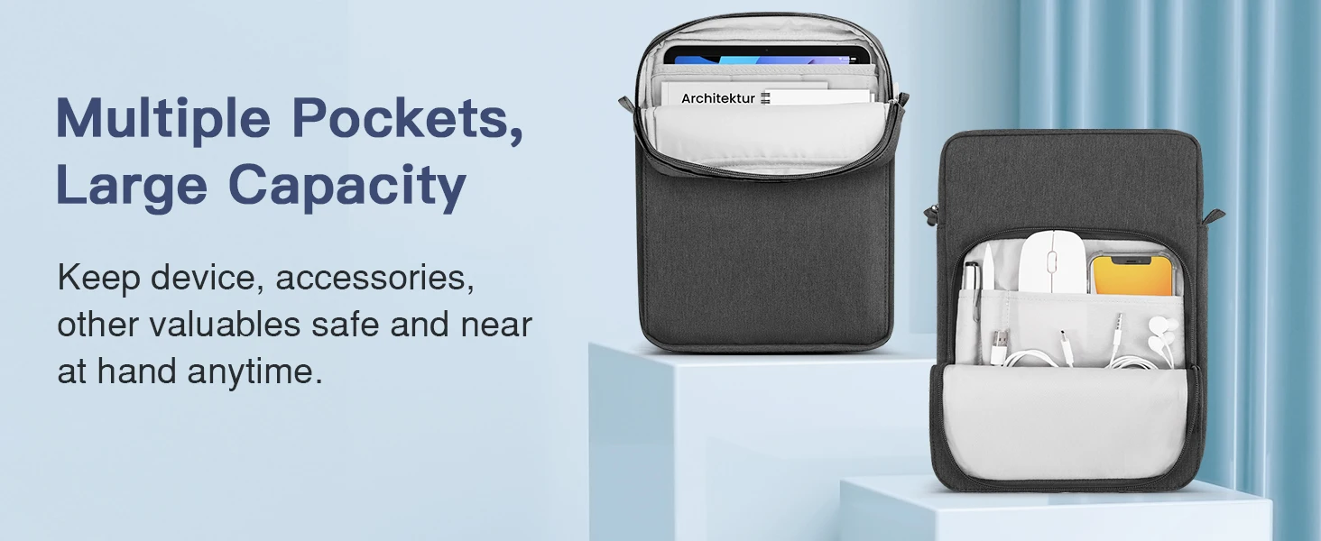 12.9 Inch Tablet Sleeve Bag,Fits with 13 Inch New iPad Pro M4 & Air M2 2024,iPad Pro 12.9 M2&M1, Go 12.4,Galaxy Tab S8+/S9+ 12.4 S0b8bb4a81c374e219d7b132850b4546bq