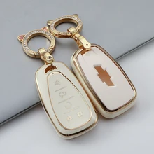 New 5 Buttons Key TPU Car Key Case Cover For Chevrolet 2017-2019 Chevy Malibu Camaro Cruze Traverse Sonic Volt Bolt Equinox