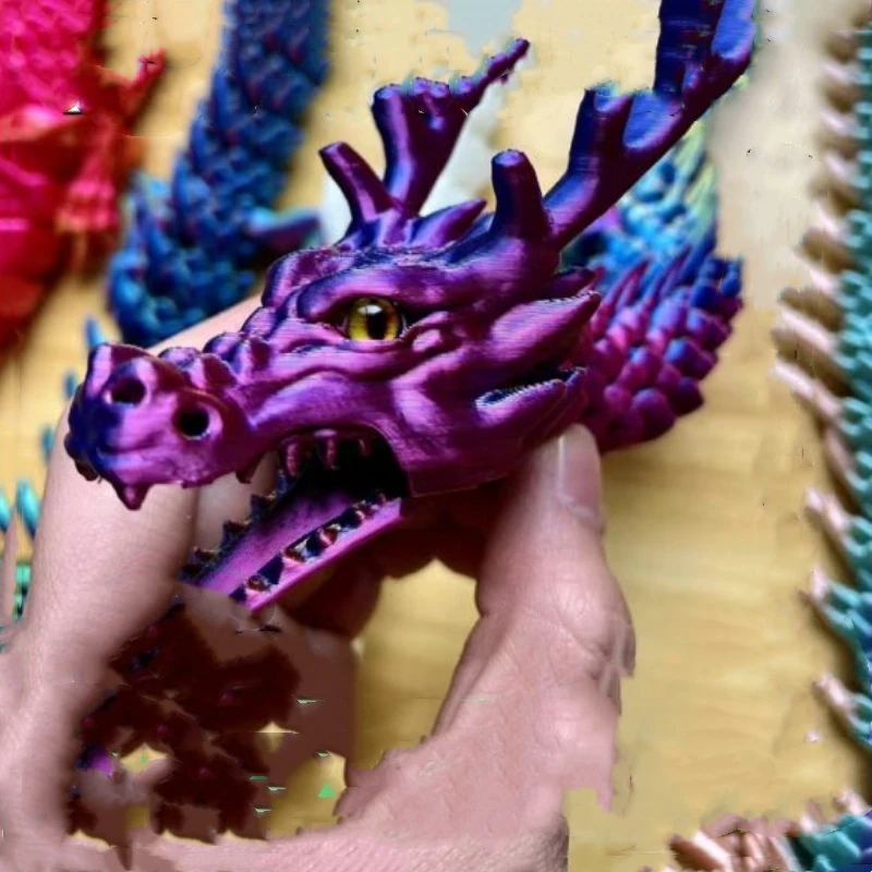 3D printed Chinese dragon 60cm Full body joints that can move Home furnishings and decorations are worth collecting creative toy ornament crafts,miniature figurines,resin ornaments,miniature ornament,3d printed toy,resin crafts,dragon statue,dragon ornament