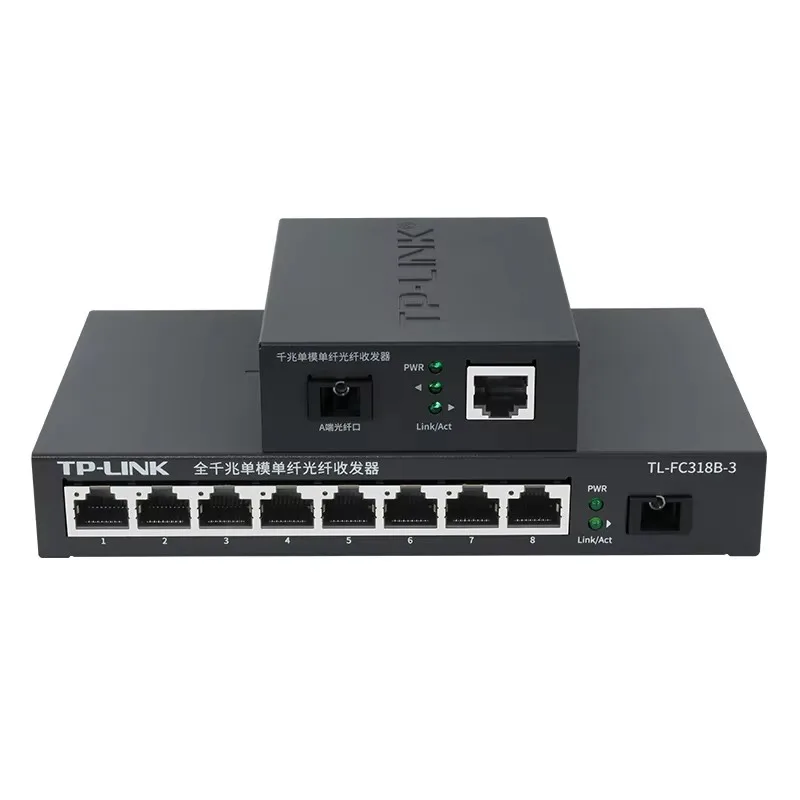 TP-Link TL-FC318B-3/TL-FC311A-3 3KM SC Singlemode Media Converter Gigabit Fiber Transceiver