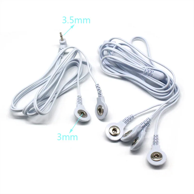 Muscle stimulator electrode lead wires 2/4-pin&2/4-way 2.5/3.5mm electric shock wires cable electrode lead muscle stimulator massage therapy tens acupuncture