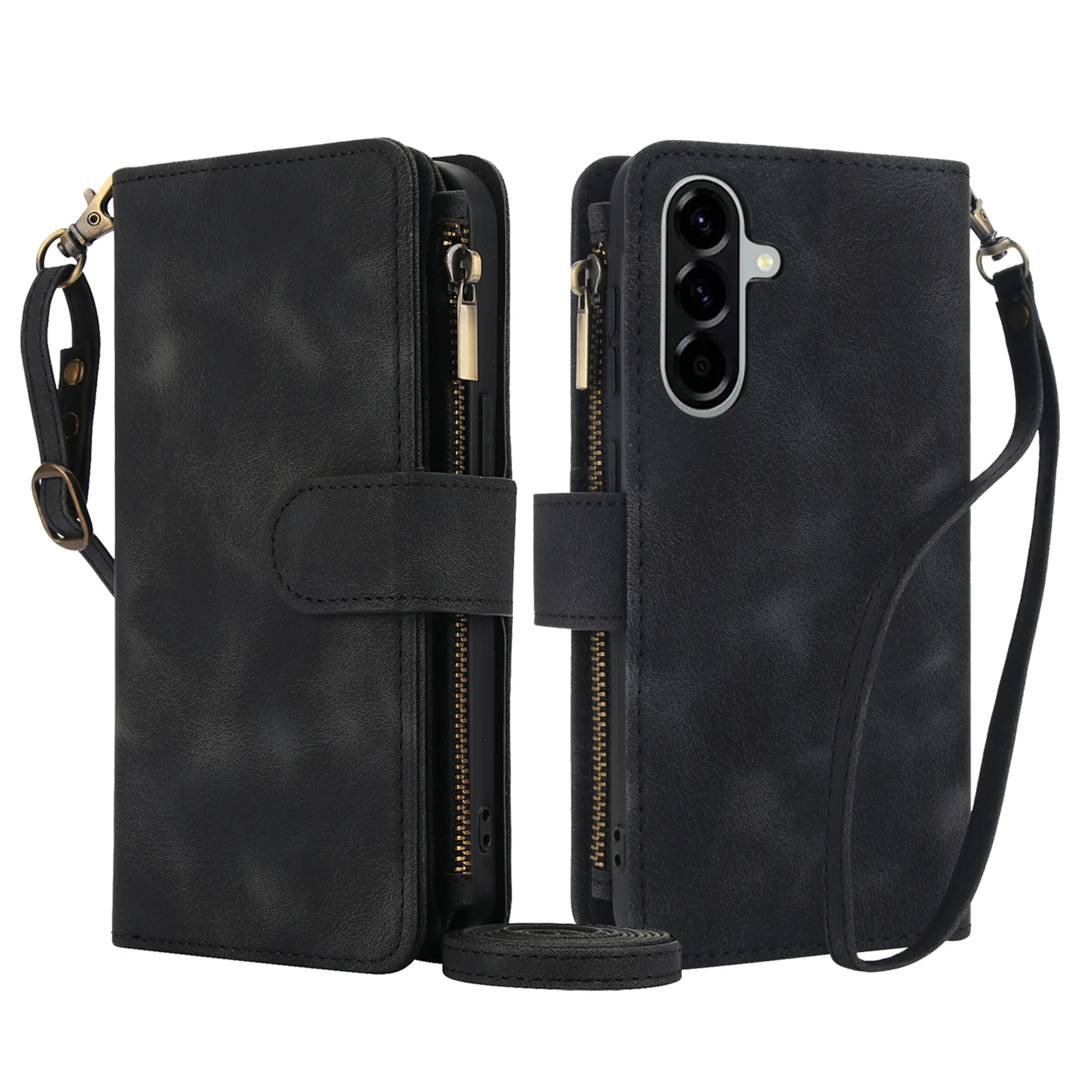 Stylish Lanyard Purse Phone Case with Card Holder and Detachable Strap